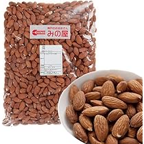 Amazon.co.jp: みの屋 素焼き アーモンド 1kg 無塩 無植物油